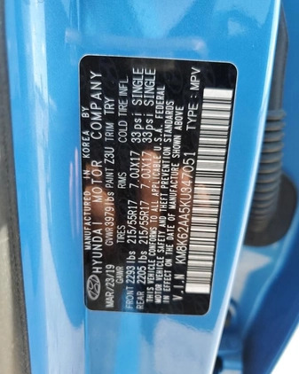Hyundai Kona cena 34000 przebieg: 104055, rok produkcji 2019 z Świeradów-Zdrój małe 67